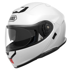 SHOEI NEOTEC 3 SPORTS TOURING MODULAR MOTORCYCLE HELMET WITH INTERNAL DARK VISOR < SOLID GLOSS WHITE >