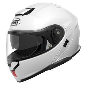 SHOEI NEOTEC 3 SPORTS TOURING MODULAR MOTORCYCLE HELMET WITH INTERNAL DARK VISOR < SOLID GLOSS WHITE >