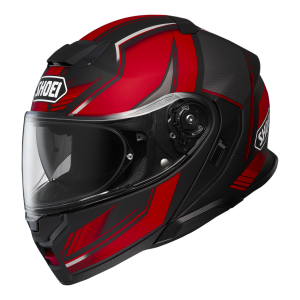 SHOEI NEOTEC 3 SPORTS TOURING MODULAR MOTORCYCLE HELMET WITH INTERNAL DARK VISOR < GRASP TC-1 RED / BLACK / GREY / GRAY >