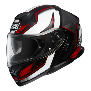 SHOEI NEOTEC 3 SPORTS TOURING MODULAR MOTORCYCLE HELMET WITH INTERNAL DARK VISOR < GRASP TC-5 BLACK / RED / WHITE / GREY / GRAY >