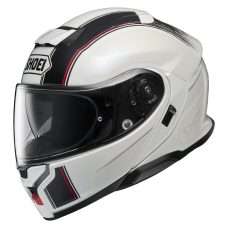 SHOEI NEOTEC 3 SPORTS TOURING MODULAR MOTORCYCLE HELMET WITH INTERNAL DARK VISOR < SATORI TC-6 WHITE / BLACK /RED >