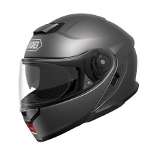 SHOEI NEOTEC 3 SPORTS TOURING MODULAR MOTORCYCLE HELMET WITH INTERNAL DARK VISOR < SOLID ANTHRACITE METALLIC >