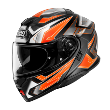 SHOEI NEOTEC 3 SPORTS TOURING MODULAR MOTORCYCLE HELMET WITH INTERNAL DARK VISOR < ANTHEM TC-8 TC8 BLACK / ORANGE / GREY / GRAY >