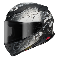 SHOEI NXR2 < GLEAM TC-5 BLACK GREY SKULL CRACKS > MOTORCYCLE ROAD RACE HELMET