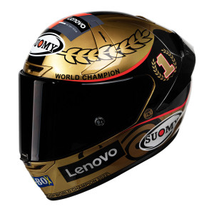 SUOMY SR-GP RACING - FRANCESCO “PECCO” BAGNAIA < GOLD LIMITED EDITION > WORLD CHAMPION HELMET 2021 NUMBER 1084 of 1163 WORLD WIDE