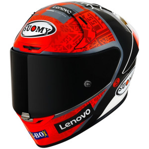 SUOMY SR-GP RACING - FRANCESCO “PECCO” BAGNAIA REPLICA 2022 < WITH SPONSORS LOGOS DUCATI LENOVO FLEX-BOX ETC... > HELMET ECE 22.06