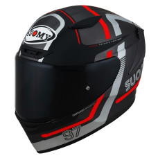 SUOMY TRACK-1 - NINETY SEVEN 97 < GUNMETAL RED / BLACK > MOTORCYCLE HELMET