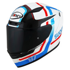 SUOMY TRACK-1 - NINETY SEVEN 97 < WHITE / RED / BLUE > MOTORCYCLE HELMET