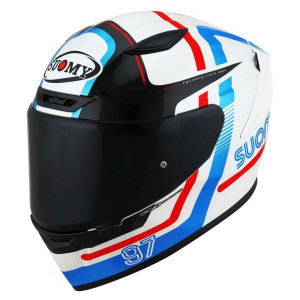 SUOMY TRACK-1 - NINETY SEVEN 97 < WHITE / RED / BLUE > MOTORCYCLE HELMET