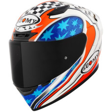 SUOMY TRACK-1 - TROY BAYLISS REPLICA WHITE < 2002 CHECKERED FLAG BLACK BOXING KANGAROO STARS STRIPES GRAPHIC >