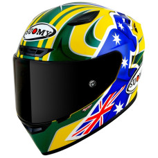 SUOMY TRACK-1 - TROY BAYLISS REPLICA YELLOW < 2005 BOXING KANGAROO AUSTRALIAN FLAG STARS STRIPES GRAPHIC >