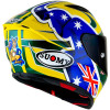 SUOMY TRACK-1 - TROY BAYLISS REPLICA YELLOW < 2005 BOXING KANGAROO AUSTRALIAN FLAG STARS STRIPES GRAPHIC >